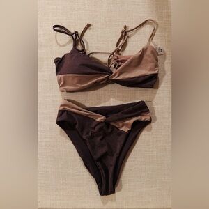 L*Space Purple Sparkle Bikini Set